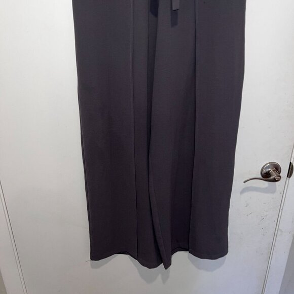 Zara Gray High-Waist Wide-Leg Tie Waistband Flowy Women's Pants Size Large - Picture 3 of 12
